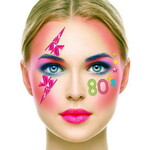 Gezicht stickers eighties Op is Op