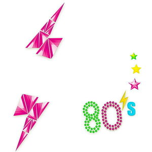 Gezicht stickers eighties Op is Op