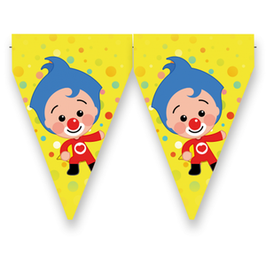 Vlaggenlijn Clown Plim Plim 3 meter Op is Op