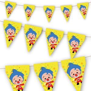 Vlaggenlijn Clown Plim Plim 3 meter Op is Op