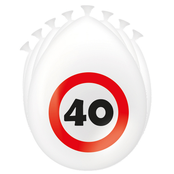 ANOMM 40 jaar verjaardagsbanner, 40e verjaardag feestdecoraties, Happy Birthday-banner, voor mannen en vrouwen (180 x 110 cm, zwart-roze