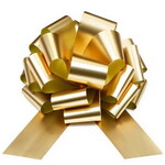 Cadeau strik luxe 40cm goudkleurig Op is Op