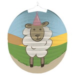 Lampion boerderij schaap 25cm Op is Op