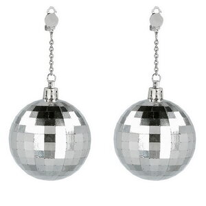 Oorbellen met discobal groot Op is Op