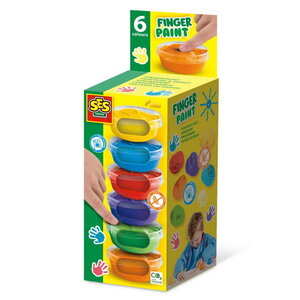 Vingerverf 6 kleuren Op is Op