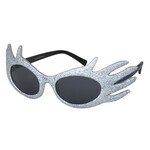 Bril Glamour zilverkleurig luxe Op is Op