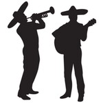 Decoratie Mexicaanse muzikanten 2 stuks Op is Op