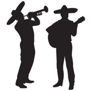 Decoratie Mexicaanse muzikanten 2 stuks Op is Op