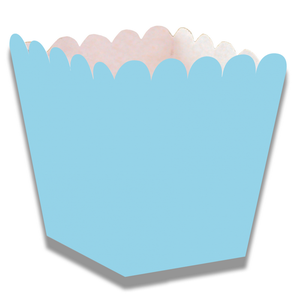 Snackbakjes mini lichtblauw 12 stuks