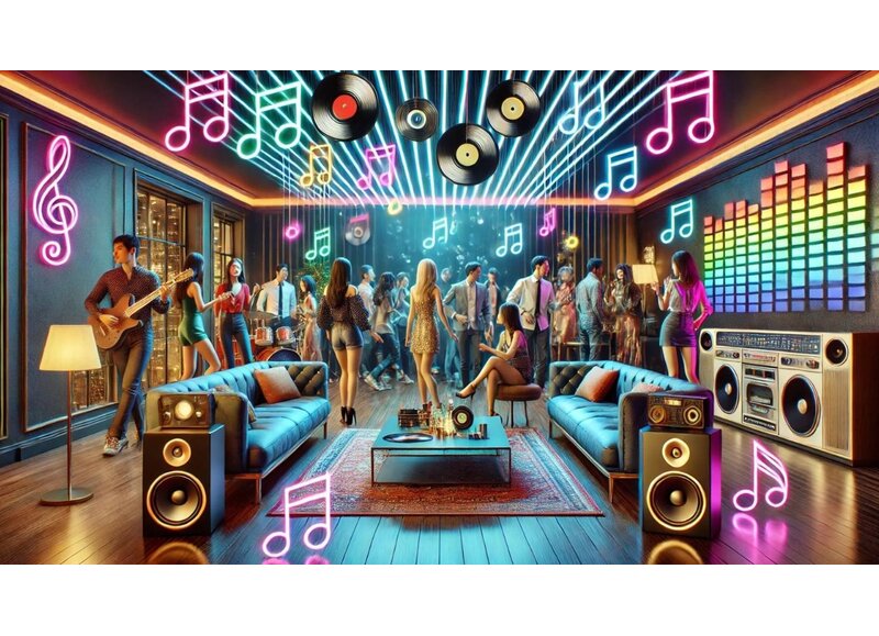 Muziek themafeest versiering