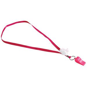 Fluitje aan koord roze Op is Op