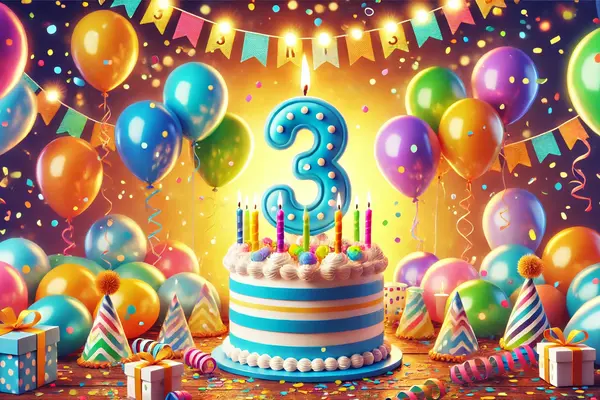 3 jaar versiering