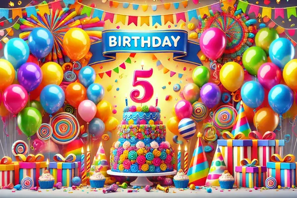 5 jaar versiering