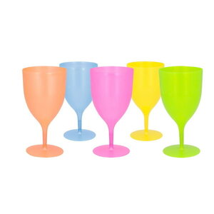 NEON glazen plastic 3 stuks Op is Op