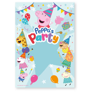 Achtergrond doek Peppa's Party 2 meter