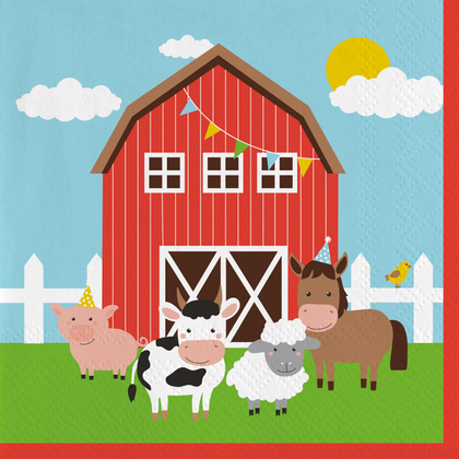Servetten boerderij dieren 20 stuks