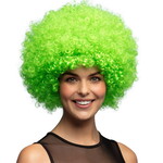 Pruik afro disco groen luxe Op is Op