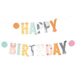 Letterslinger katten Happy Birthday 200cm x 18cm