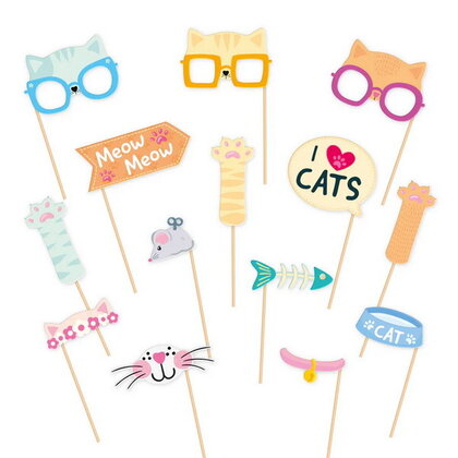 Selfie props katten 14 stuks