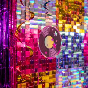 Hangdecoraties Disco singles 6 stuks Hangdecoraties Disco singles 6 stuks