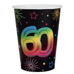 Bekertjes 60 jaar gekleurd 6 stuks Op is Op