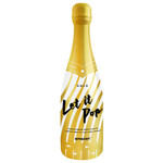Partyfles Let it pop luxe goudkleurig Op is Op