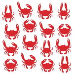 Decoratie Krabben 16 stuks Op is Op