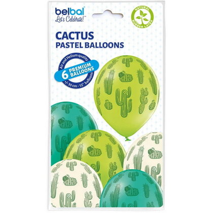 Ballonnen Cactus 6 stuks