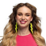 Oorbellen Eighties en Nineties Flash Neon geel