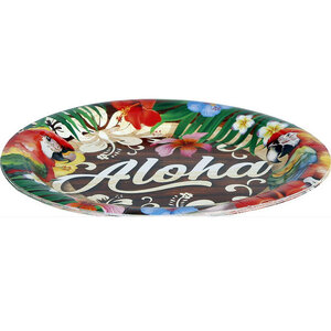 Bordjes Aloha met bloemen 6 stuks Op is Op