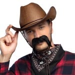 Snor cowboy zwart