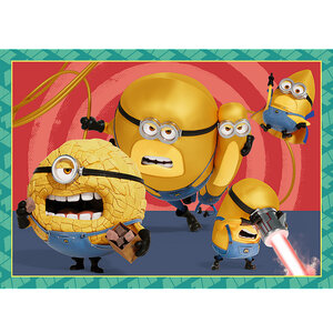 Puzzel Crazy Minions 4 in 1 doos Op is Op