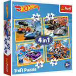 Puzzel Hot Wheels 4 in 1 doos
