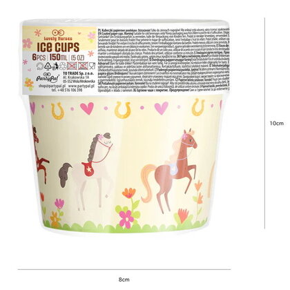 IJsbekertjes paarden party 6 stuks