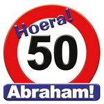 Schild Hoera 50 Abraham groot