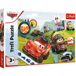 Puzzel Happy Cars Disney maxi 24 stukjes Op is Op