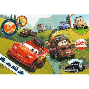 Puzzel Happy Cars Disney maxi 24 stukjes Op is Op