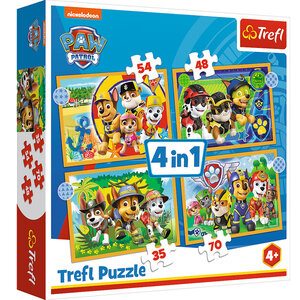Puzzel Paw Patrol 4 in 1 doos AANBIEDING Puzzel Paw Patrol 4 in 1 doos AANBIEDING