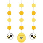 Hangdecoraties bijen 3 stuks