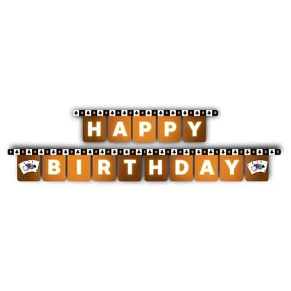 Letterslinger Kaartsymbolen happy birthday 3 meter