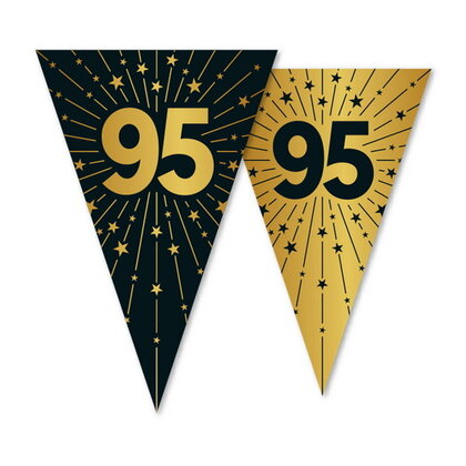 Vlaggenlijn 95 jaar zwart goud 10 meter