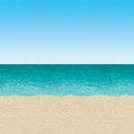 Wanddecoratie strand 9 meter