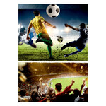 Cadeauzakjes voetbalwedstrijd papier 8 stuks