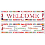 Banners Welcome internationaal 38cm x 152cm