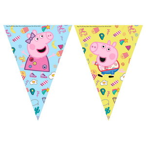 Vlaggenlijn Peppa en George plastic 230cm