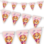 Vlaggenlijn Paw Patrol Skye papier 3 meter