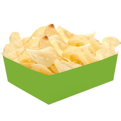 Chips bakjes lichtgroen 12 stuks