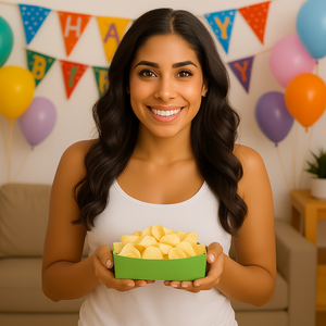 Chips bakjes lichtgroen 12 stuks Chips bakjes lichtgroen 12 stuks