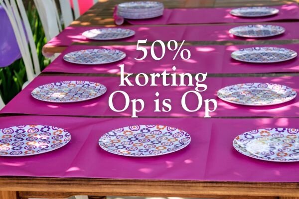 Tafeldecoraties Op is Op