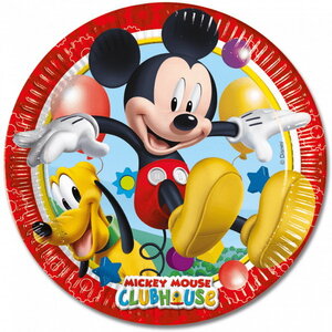 Gebaksbordjes Mickey Mouse & Pluto 8 stuks